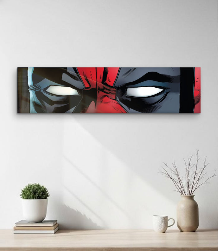 Deadpool Eyes Banner - magnetic acrylic banner on wall