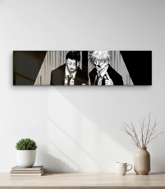 Geto and Gojo Banner - magnetic acrylic banner on wall