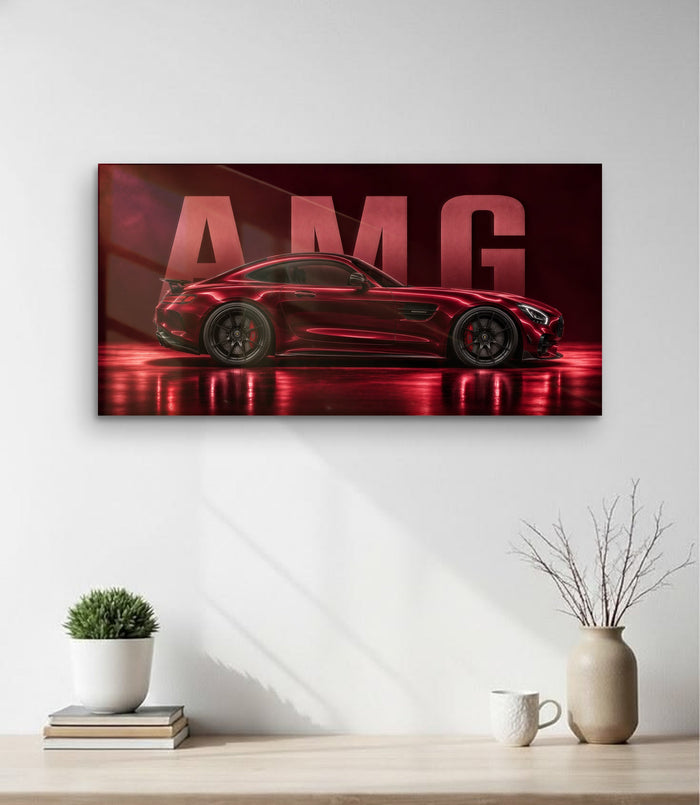 Mercedes-AMG GT Car Plate - magnetic acrylic plate on wall