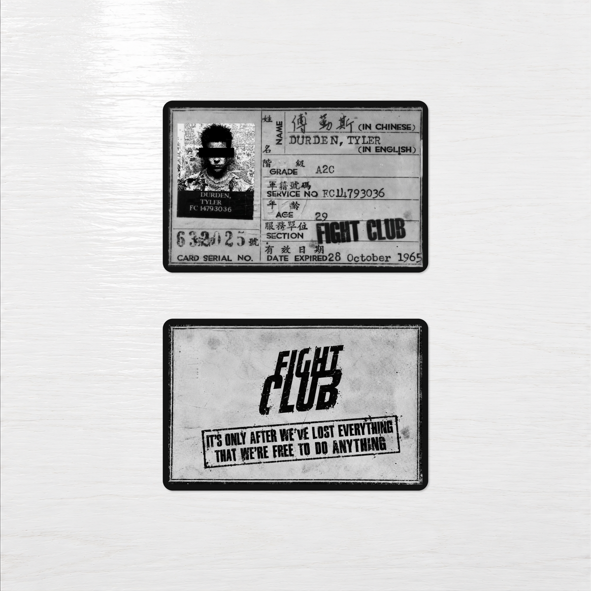 Fight Club Membership Credentials