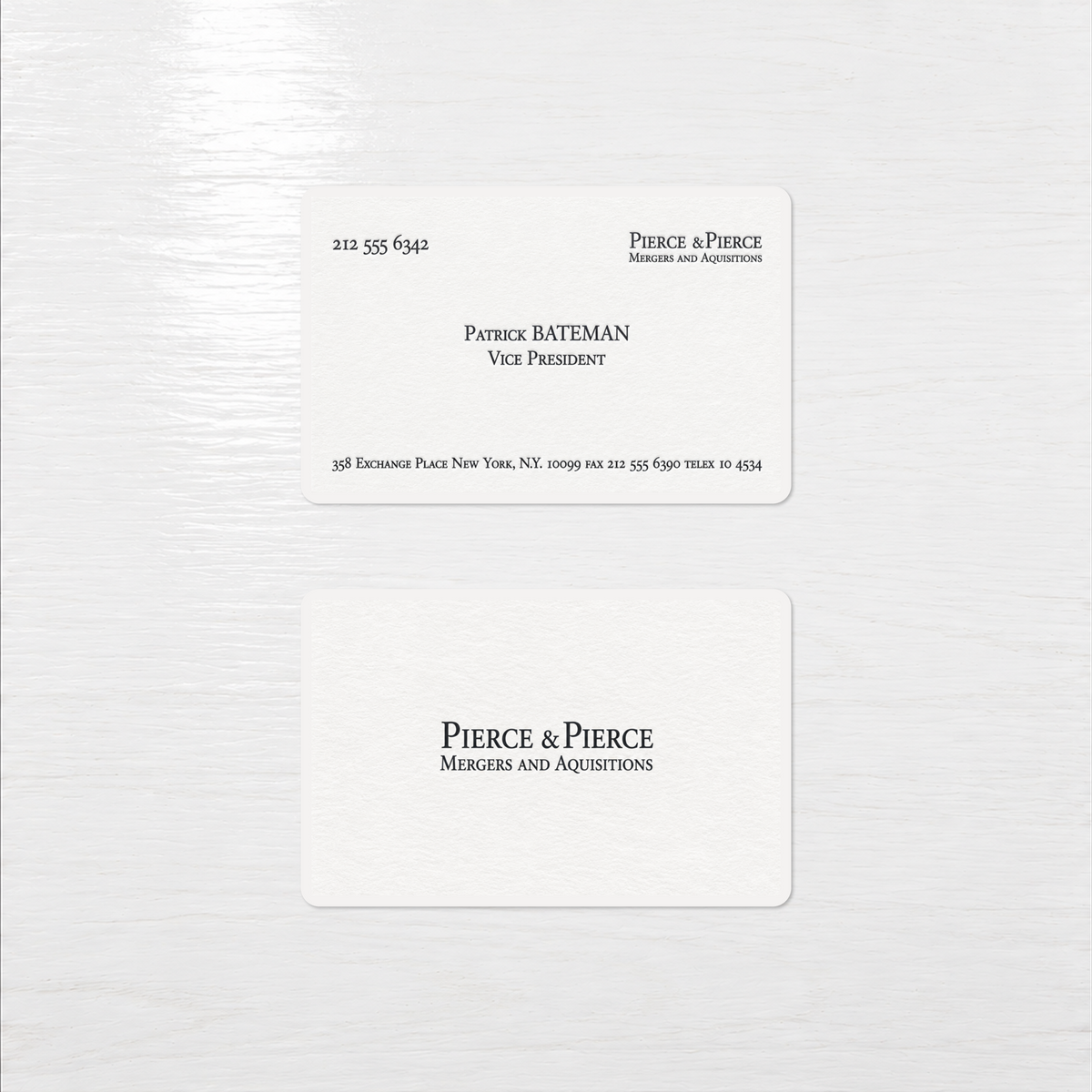 Patrick Bateman Credentials