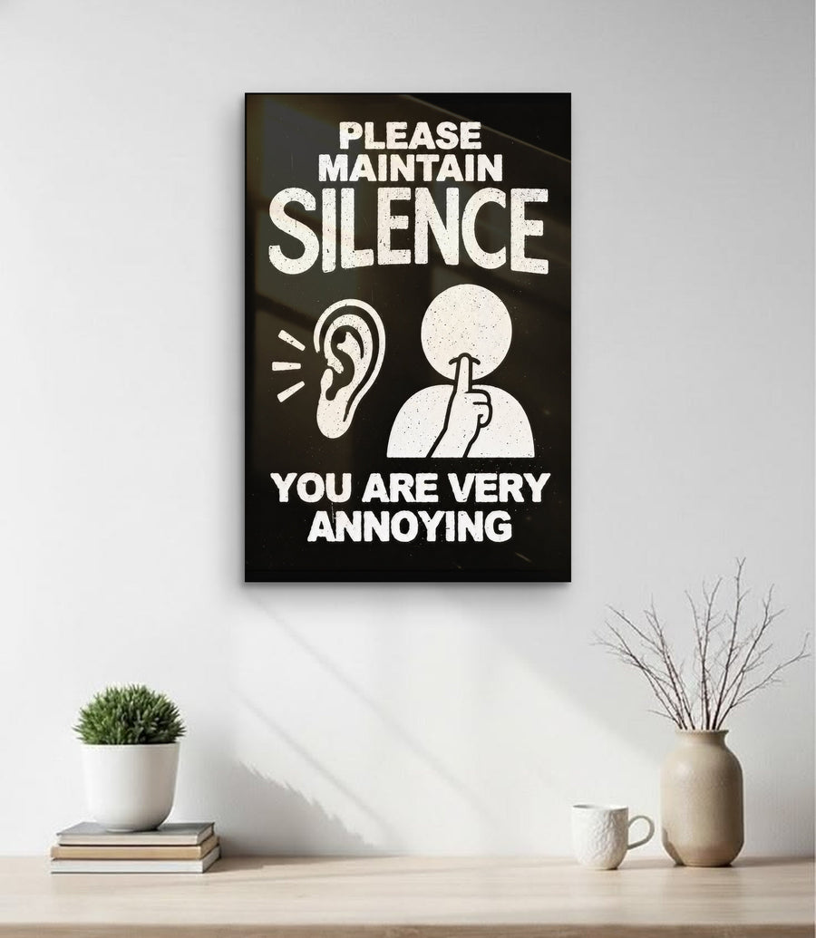 Please Maintain Silence Sign